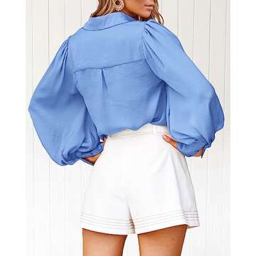 Stylish BTFBM Women Satin Blouse for Office & Casual Wear