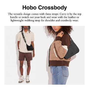 Elegant COACH Hobo Crossbody - Versatile Leather Handbag