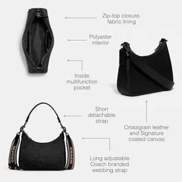 Elegant COACH Hobo Crossbody - Versatile Leather Handbag