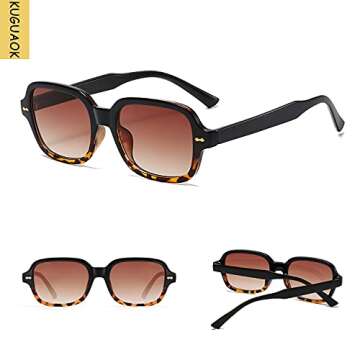 KUGUAOK 2PACK Fashion Sunglasses for Women Outdoor Travel Irregular Square Sun Glasses 100% UV Protection