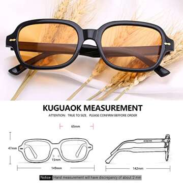KUGUAOK 2PACK Fashion Sunglasses for Women Outdoor Travel Irregular Square Sun Glasses 100% UV Protection