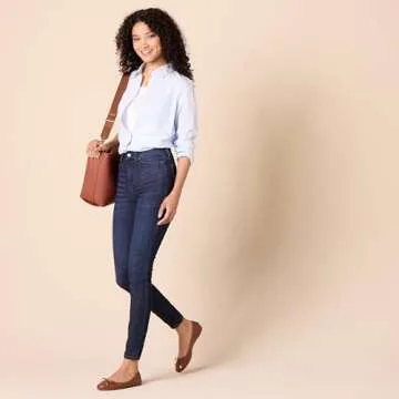 Classic-Fit Long-Sleeve Poplin Shirt for Women