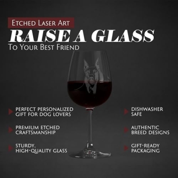 Personalized Doberman Pinscher Etched Wine Glass