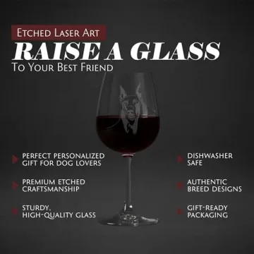 Personalized Doberman Pinscher Etched Wine Glass