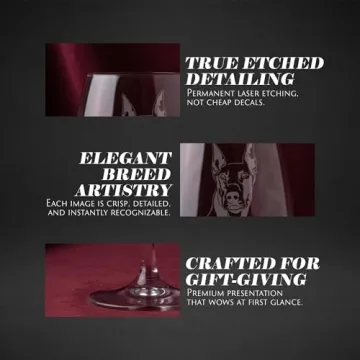 Personalized Doberman Pinscher Etched Wine Glass