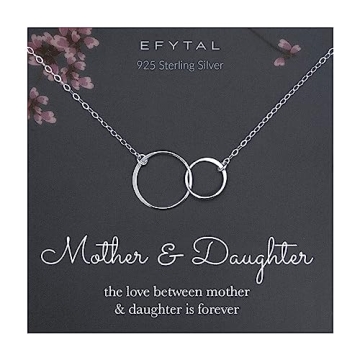 EFYTAL Mother Daughter Necklace for Eternal Bond