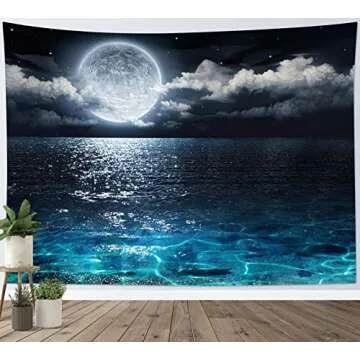 LB Moon Over Ocean Tapestry - Stunning Wall Art for Home