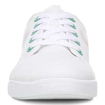 Vionic Beach Stinson Casual Women’s Lace Up Sneakers-Sustainable Shoes That Include Three-Zone Comfort with Orthotic Insole Arch Support, Machine Wash Safe- Sizes 5-11 White 5 Medium US