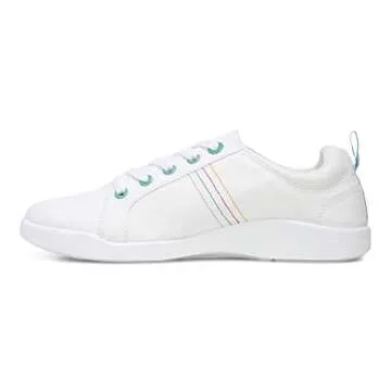 Vionic Beach Stinson Casual Women’s Lace Up Sneakers-Sustainable Shoes That Include Three-Zone Comfort with Orthotic Insole Arch Support, Machine Wash Safe- Sizes 5-11 White 5 Medium US