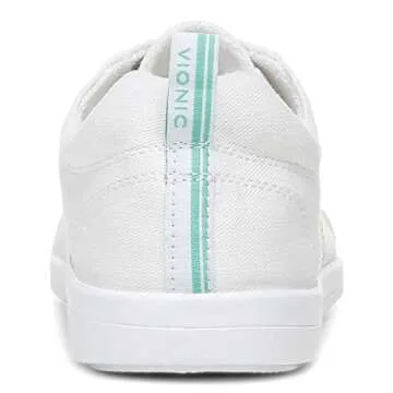 Vionic Beach Stinson Casual Women’s Lace Up Sneakers-Sustainable Shoes That Include Three-Zone Comfort with Orthotic Insole Arch Support, Machine Wash Safe- Sizes 5-11 White 5 Medium US