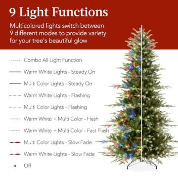 Best Choice Products 4.5ft Pre-Lit Artificial Aspen Christmas Tree, Noble Holiday Décor w/ 750 Branch Tips, 2-in-1 Multicolor LED Lights, Cordless Connection, Metal Stand