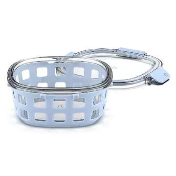 Ello Duraglass Meal Prep Container, 4 cup- Glass Food Storage Container with Silicone Sleeve and Air...