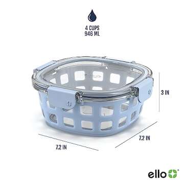 Ello Duraglass Meal Prep Container 4-Cup