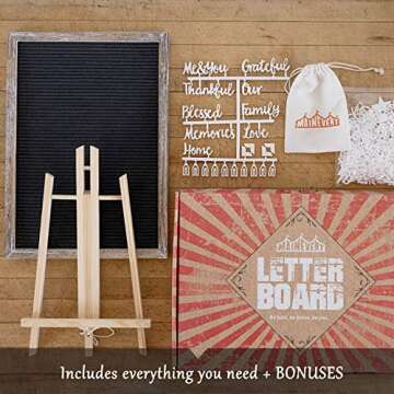 Felt Letterboard with Letters and Numbers 12x17 Inch, First Day of School Board, Word Message Board ...