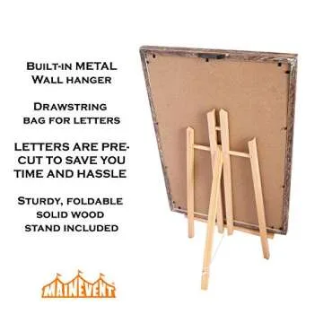 Felt Letterboard with Letters and Numbers 12x17 Inch, First Day of School Board, Word Message Board Classroom Decor, Baby Announcement Board Letters, Rustic Home Decor Letterboards Changeable Letters