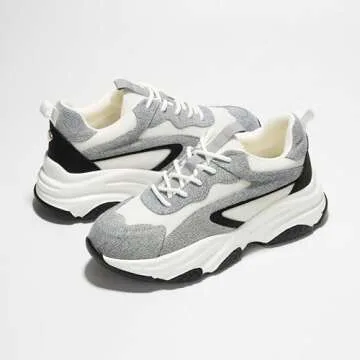 Project Cloud Chunky Platform Sneakers for Women Memory Foam Dad Shoes for Women Lace-up Womens Shoes & Womens Sneakers Slip on Women's Fashion Sneakers Women Footwear (Coco)