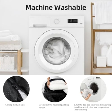 Calming Plush Dog Bed with Washable Cover for All Pets