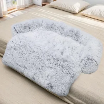 Calming Plush Dog Bed with Washable Cover for All Pets