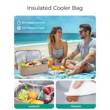 BAGSMART Beach Bag for Women, Mesh Tote with Leakproof Cooler - Ideal for Summer Adventures