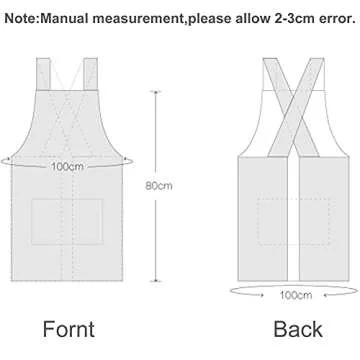 Japanese Style Apron, X Cross Back Strap Aprons, No Tie Design Linen and Cotton Blend Apron with Two Practical Front Pockets,Perfect for Baking Painting Gardening Cleaning,Women's Present (Light Gray)