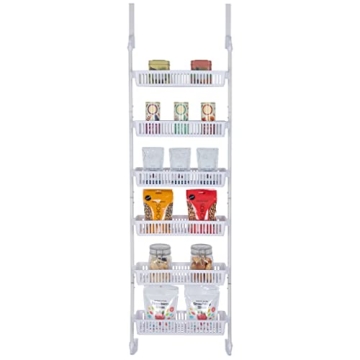 Adjustable Over-The-Door Pantry Organizer with 6 Baskets