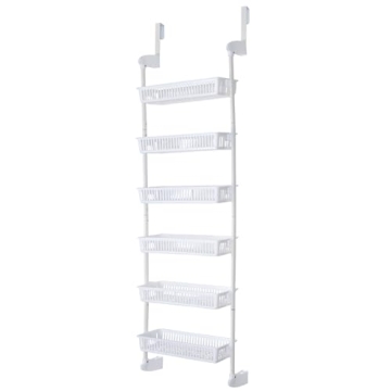 Adjustable Over-The-Door Pantry Organizer with 6 Baskets