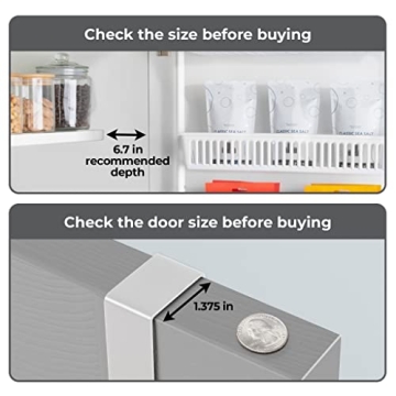 Adjustable Over-The-Door Pantry Organizer with 6 Baskets