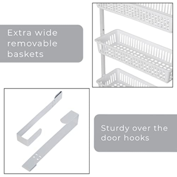 Adjustable Over-The-Door Pantry Organizer with 6 Baskets