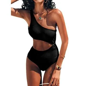 Stylish One Shoulder High Waisted Swimsuit for Women