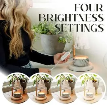 Elegant Flameless Candle Warmer Lamp with Adjustable Height