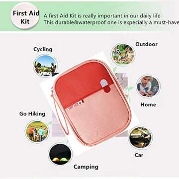 Mini Travel First Aid Kit Bag - Waterproof & Compact