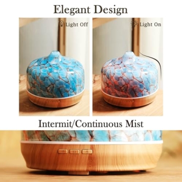 Porseme 500ml Glass Essential Oil Diffuser with Auto-Off