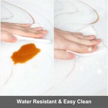 Luxury White Marble Kitchen Mat for Comfort and Style