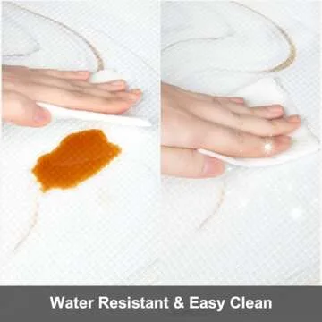 Luxury White Marble Kitchen Mat for Comfort and Style