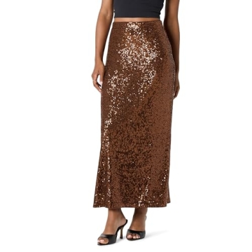 The Drop Women's Adela Sequin Maxi Skirt for Elegant Occasions