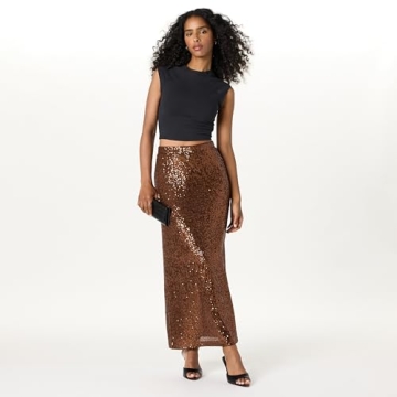 The Drop Women's Adela Sequin Maxi Skirt for Elegant Occasions
