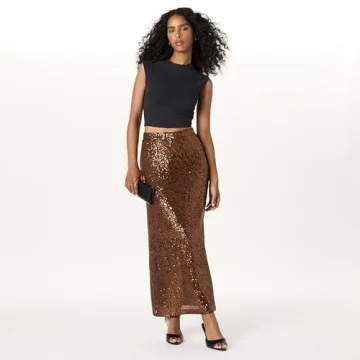 The Drop Women's Adela Sequin Maxi Skirt for Elegant Occasions
