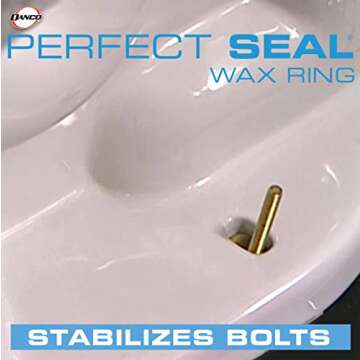 Danco 10879 One Toilet Perfect Seal Wax Ring & Zero Cut, Mess Install, Complete Kit Includes Bolts and Adapters, 1-Pack, blue