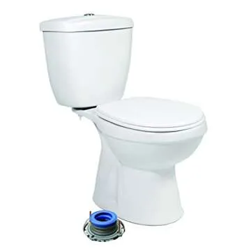 Danco 10879 One Toilet Perfect Seal Wax Ring & Zero Cut, Mess Install, Complete Kit Includes Bolts and Adapters, 1-Pack, blue