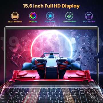 Jumper Laptop, 12GB RAM 640GB ROM, Office 365-1 Year 5305U Processor, 15.6 Inch Computer, FHD IPS Sc...