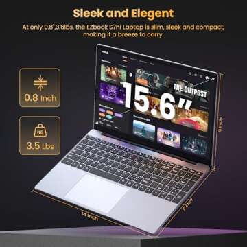 Jumper Laptop 12GB RAM 640GB Storage Office 365 FHD Screen