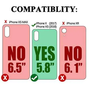 JLFCH iPhone XS Max Wallet Case with Crossbody Strap