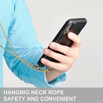 JLFCH iPhone XS Max Wallet Case with Crossbody Strap