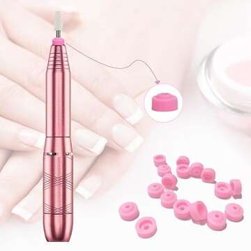 FUATY 20PCS Nail Drill Bit Dust Cover Silicone Caps