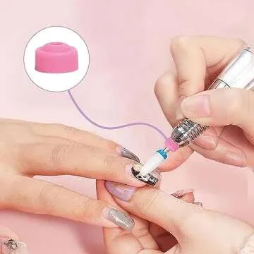 FUATY 20PCS Nail Drill Bit Dust Cover Silicone Caps