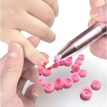 FUATY 20PCS Nail Drill Bit Dust Cover Silicone Caps