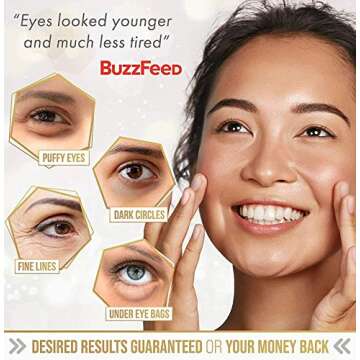 DERMORA Under Eye Patches - 20 Pack Travel Size Gel Masks