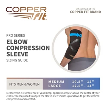 Copper Fit Performance Compression Elbow Sleeve for Relief