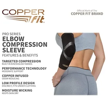Copper Fit Performance Compression Elbow Sleeve for Relief