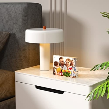NIUBEE Acrylic Picture Frame 5x7, 20% Thicker Block Clear Double Sided Photo Display